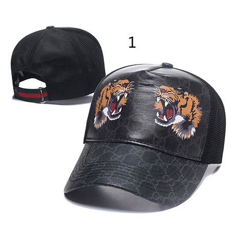 gucci tiger hat black|Gucci tiger head necklace.